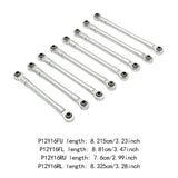 Maxbell 8Pcs RC Car Chassis Fixing Linkage Rod DIY RC Model Car Accessories for 1:12 Silver