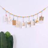 Maxbell Wall Hanging Photo Display 120cm Photo Holder for Wall Decor Rustic Festival