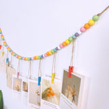 Maxbell Wall Hanging Photo Display 120cm Photo Holder for Wall Decor Rustic Festival