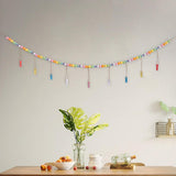 Maxbell Wall Hanging Photo Display 120cm Photo Holder for Wall Decor Rustic Festival