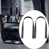 Maxbell 2Pcs Handbag Handle Strap Handmade Replacement for Woven Bag Clutches Wallet Black