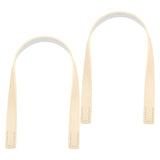 Maxbell 2Pcs Handbag Handle Strap Handmade Replacement for Woven Bag Clutches Wallet Yellow