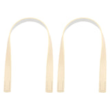 Maxbell 2Pcs Handbag Handle Strap Handmade Replacement for Woven Bag Clutches Wallet Yellow
