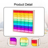 Maxbell Cube Blocks Set Learning Toys Acrylic Building Blocks for Children Kids Gift