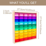 Maxbell Cube Blocks Set Learning Toys Acrylic Building Blocks for Children Kids Gift