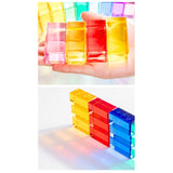 Maxbell Cube Blocks Set Learning Toys Acrylic Building Blocks for Children Kids Gift