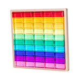 Maxbell Cube Blocks Set Learning Toys Acrylic Building Blocks for Children Kids Gift