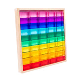 Maxbell Cube Blocks Set Learning Toys Acrylic Building Blocks for Children Kids Gift