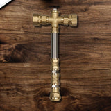 Maxbell Brass Hammer DIY Kit Props Fantasy Hammer for Display Shelf Home Decor S