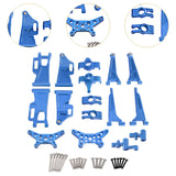Maxbell 1/14 RC Cars Aluminum Spare Parts 8 Pieces Compact Accessory for 14209 14210 blue