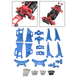 Maxbell 1/14 RC Cars Aluminum Spare Parts 8 Pieces Compact Accessory for 14209 14210 blue
