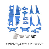 Maxbell 1/14 RC Cars Aluminum Spare Parts 8 Pieces Compact Accessory for 14209 14210 blue