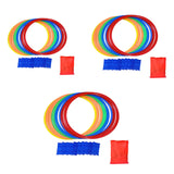 Maxbell 10 Pieces Hopscotch Rings Preschool Teaching Aid Sports Toys Playground Toys 28cm