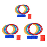 Maxbell 10 Pieces Hopscotch Rings Preschool Teaching Aid Sports Toys Playground Toys 28cm