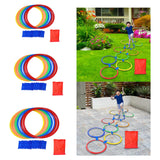 Maxbell 10 Pieces Hopscotch Rings Preschool Teaching Aid Sports Toys Playground Toys 28cm