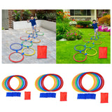 Maxbell 10 Pieces Hopscotch Rings Preschool Teaching Aid Sports Toys Playground Toys 28cm