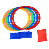 Maxbell 10 Pieces Hopscotch Rings Preschool Teaching Aid Sports Toys Playground Toys 28cm