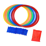 Maxbell 10 Pieces Hopscotch Rings Preschool Teaching Aid Sports Toys Playground Toys 38cm