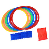 Maxbell 10 Pieces Hopscotch Rings Preschool Teaching Aid Sports Toys Playground Toys 38cm