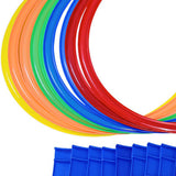 Maxbell 10 Pieces Hopscotch Rings Preschool Teaching Aid Sports Toys Playground Toys 48cm