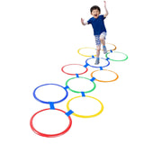 Maxbell 10 Pieces Hopscotch Rings Preschool Teaching Aid Sports Toys Playground Toys 48cm