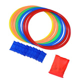 Maxbell 10 Pieces Hopscotch Rings Preschool Teaching Aid Sports Toys Playground Toys 48cm