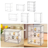 Maxbell Figurine Display Case Portable Figures Storage Box for Tabletop Home Bedroom Style A