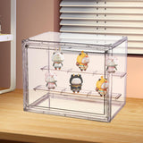 Maxbell Figurine Display Case Portable Figures Storage Box for Tabletop Home Bedroom Style A