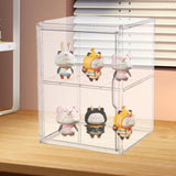 Maxbell Figurine Display Case Portable Figures Storage Box for Tabletop Home Bedroom Style B