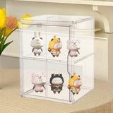 Maxbell Figurine Display Case Portable Figures Storage Box for Tabletop Home Bedroom Style B