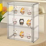 Maxbell Figurine Display Case Portable Figures Storage Box for Tabletop Home Bedroom Style F