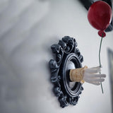 Maxbell Halloween Clown Wall Hanging Wall Frame Sculpture Creepy Clown Wall Ornament