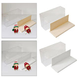 Maxbell Figure Display Case Transparent for Mini Toy Action Figures Anime Characters Beige