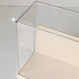 Maxbell Figure Display Case Transparent for Mini Toy Action Figures Anime Characters Beige