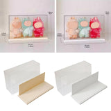 Maxbell Figure Display Case Transparent for Mini Toy Action Figures Anime Characters Beige