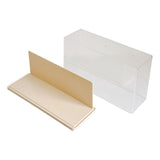 Maxbell Figure Display Case Transparent for Mini Toy Action Figures Anime Characters Beige