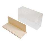 Maxbell Figure Display Case Transparent for Mini Toy Action Figures Anime Characters Beige
