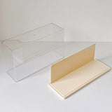 Maxbell Figure Display Case Transparent for Mini Toy Action Figures Anime Characters Beige