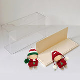 Maxbell Figure Display Case Transparent for Mini Toy Action Figures Anime Characters Beige