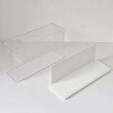 Maxbell Figure Display Case Transparent for Mini Toy Action Figures Anime Characters White