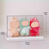 Maxbell Figure Display Case Transparent for Mini Toy Action Figures Anime Characters White