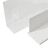 Maxbell Figure Display Case Transparent for Mini Toy Action Figures Anime Characters White