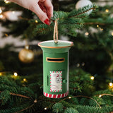 Maxbell Santa Mailbox Christmas Tree Ornament Keepsake for Party Yard Wreath Garland Green