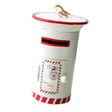 Maxbell Santa Mailbox Christmas Tree Ornament Keepsake for Party Yard Wreath Garland White