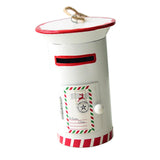 Maxbell Santa Mailbox Christmas Tree Ornament Keepsake for Party Yard Wreath Garland White
