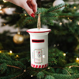 Maxbell Santa Mailbox Christmas Tree Ornament Keepsake for Party Yard Wreath Garland White