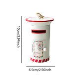 Maxbell Santa Mailbox Christmas Tree Ornament Keepsake for Party Yard Wreath Garland White