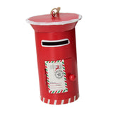Maxbell Santa Mailbox Christmas Tree Ornament Keepsake for Party Yard Wreath Garland Red