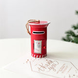 Maxbell Santa Mailbox Christmas Tree Ornament Keepsake for Party Yard Wreath Garland Red