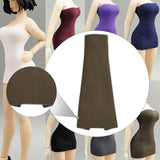 Maxbell 1/12 Bodycon Dress Mini Party Long Dress for 6'' Female Dolls Figure Costume Green